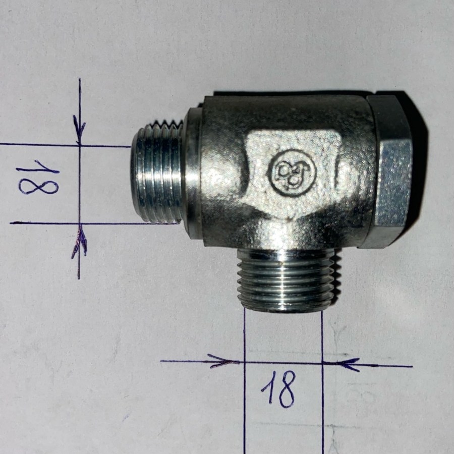 Фитинг N12-LM16х1,5 MUP, 045104-3408025-90   PPT  (М18хМ18) 045104-3408025-90